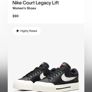 Nike Court Legacy Lift Women Size 7.5